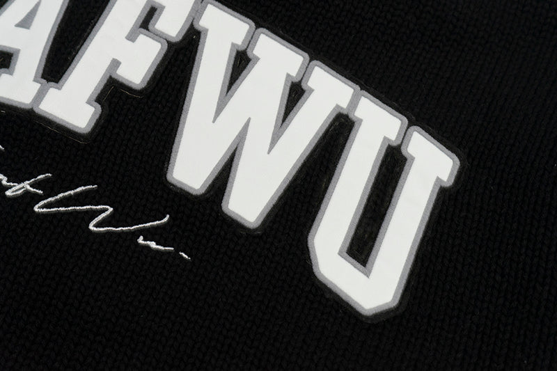 GRAF&WU Coat Knitted Warm Baseball Sweater