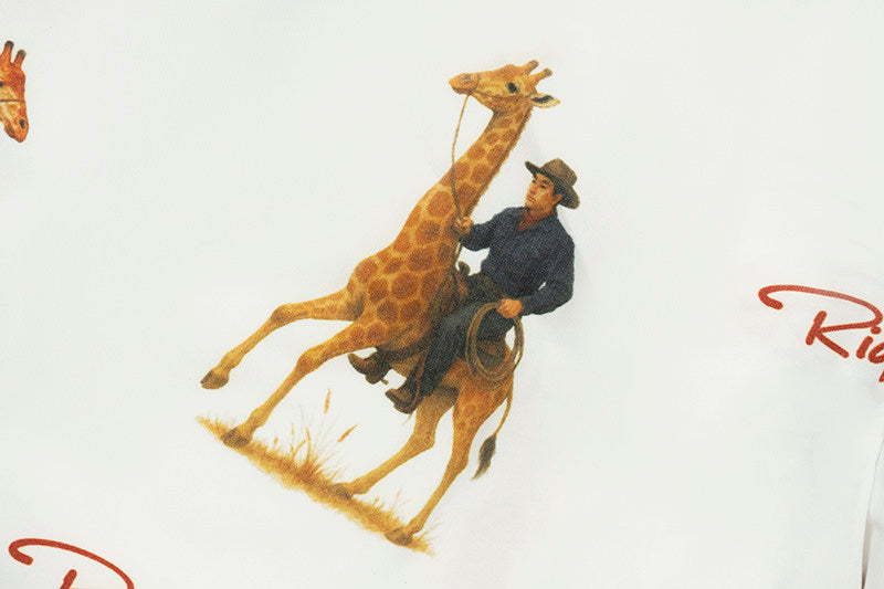 GRAF&WU Western Cowboy Giraffe Print Comfortable Shorts