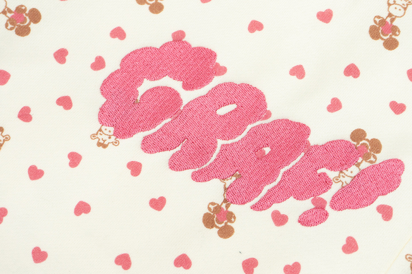 GRAF&WU Lovely Heart Giraffe Cream Fleece Pants