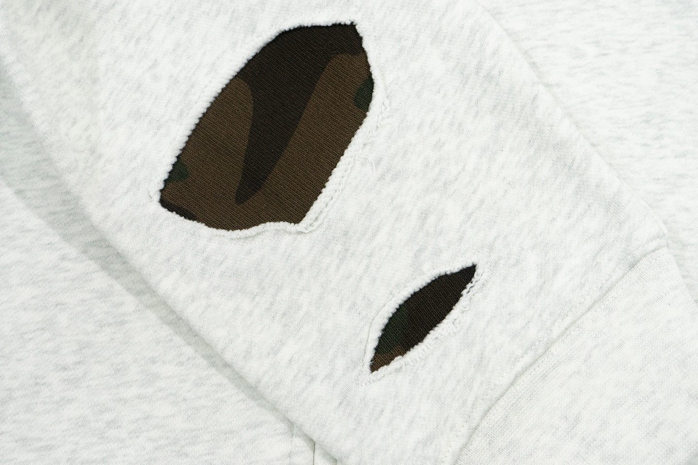 GRAF&WU Camouflage Giraffe Ripped Streetwear Zip-up Hoodie