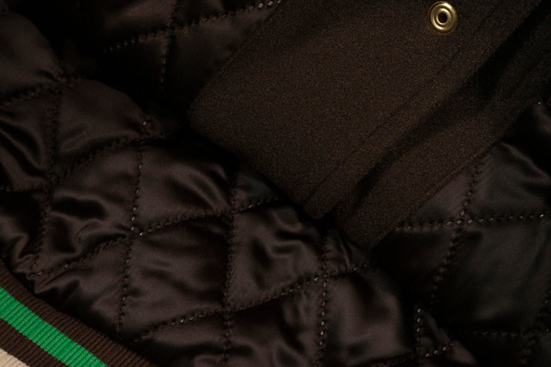 GRAF&WU Turtle Deer Race Leather Sleeved Retro Baseball Jacket - Premium Streetwear