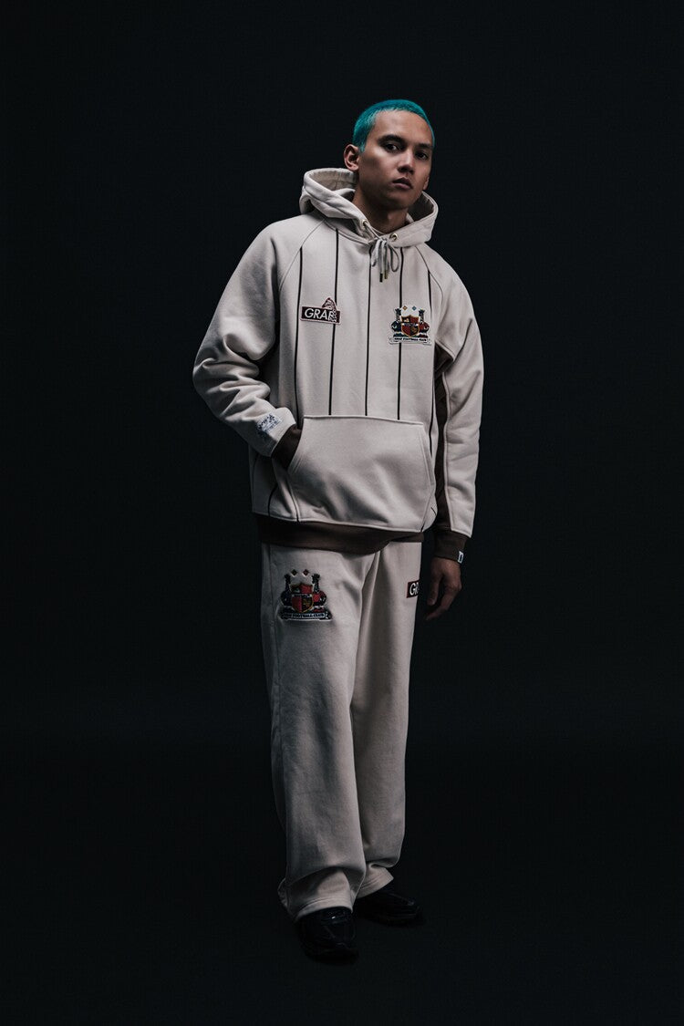 GRAF&WU Football Club Blokecore Floral Angel Devil Fleece Casual Pants
