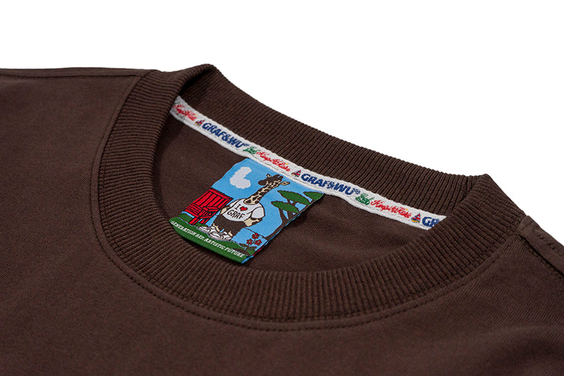 GRAF&WU Fold Paper Giraffe Printed Cotton T-shirt