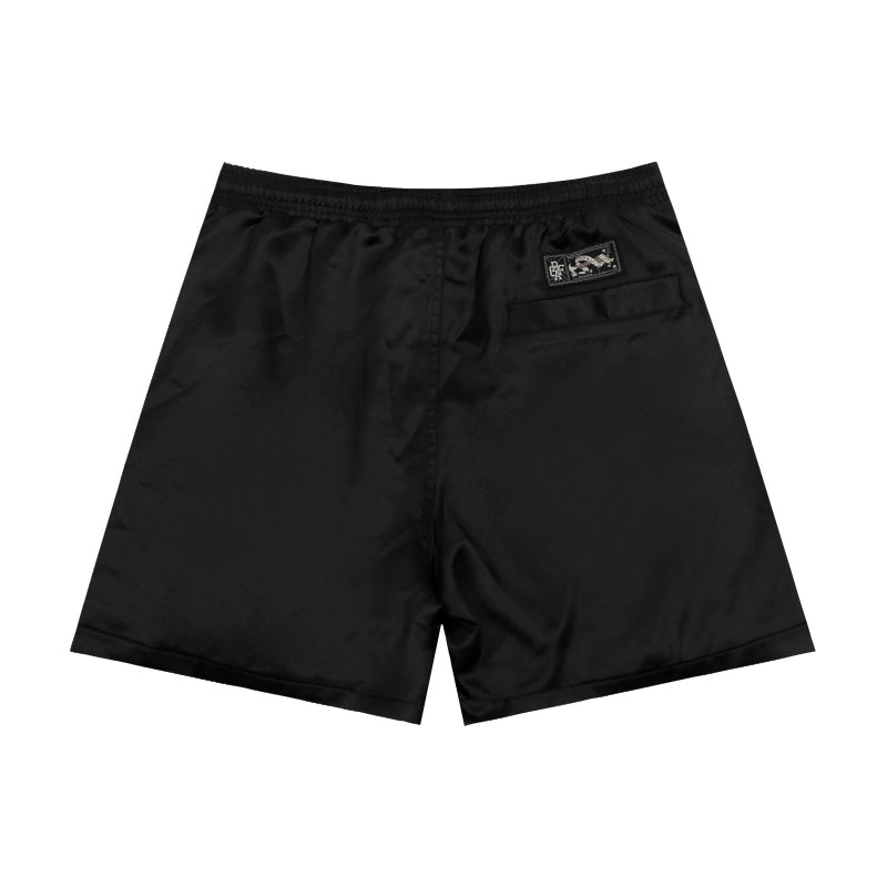 GRAFWU AK47 Angel Acetate Satin Shorts