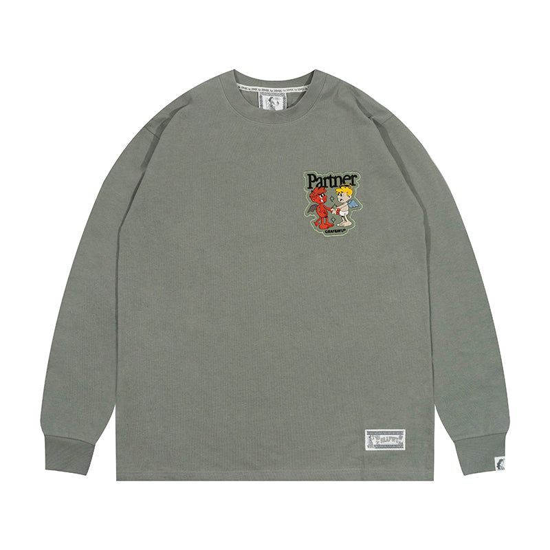 GRAF&WU 9 Relationships Character Embroidery Design Long-sleeves Shirt