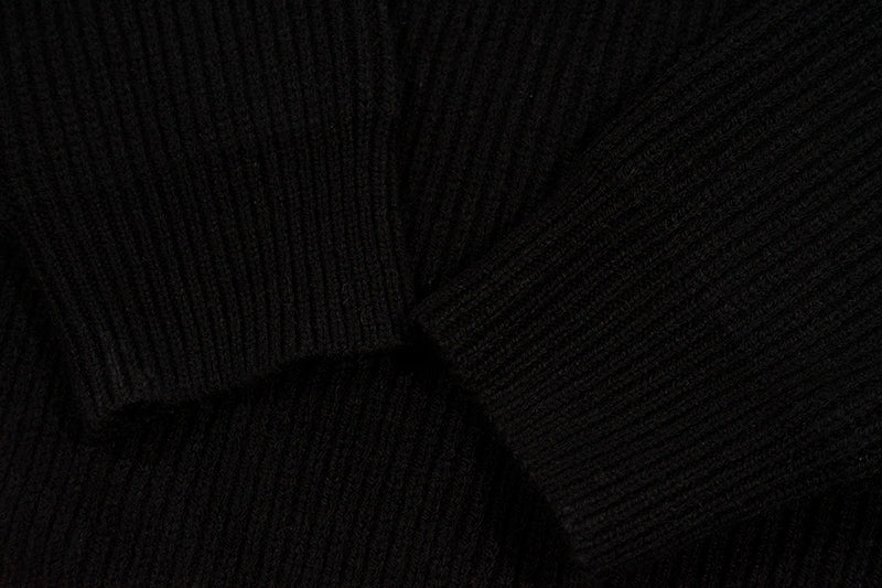 GRAF&WU Original Graf Embroidered Knitted Short POLO Collar Sweater