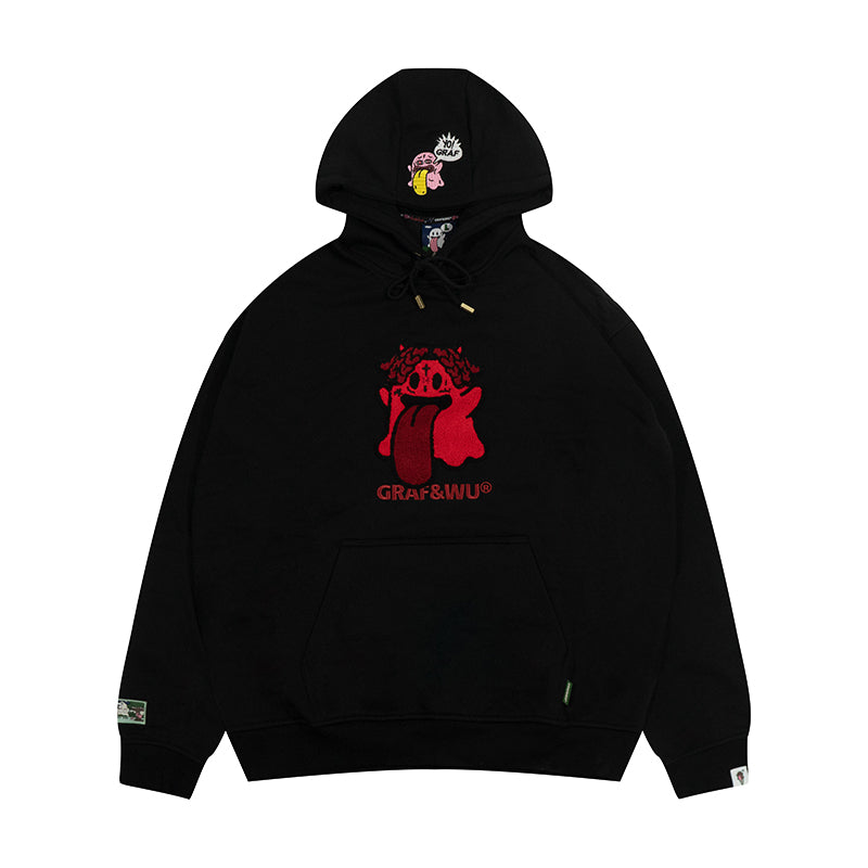 GRAF&WU New School Rapper BooGhost Design Fleece Hoodie