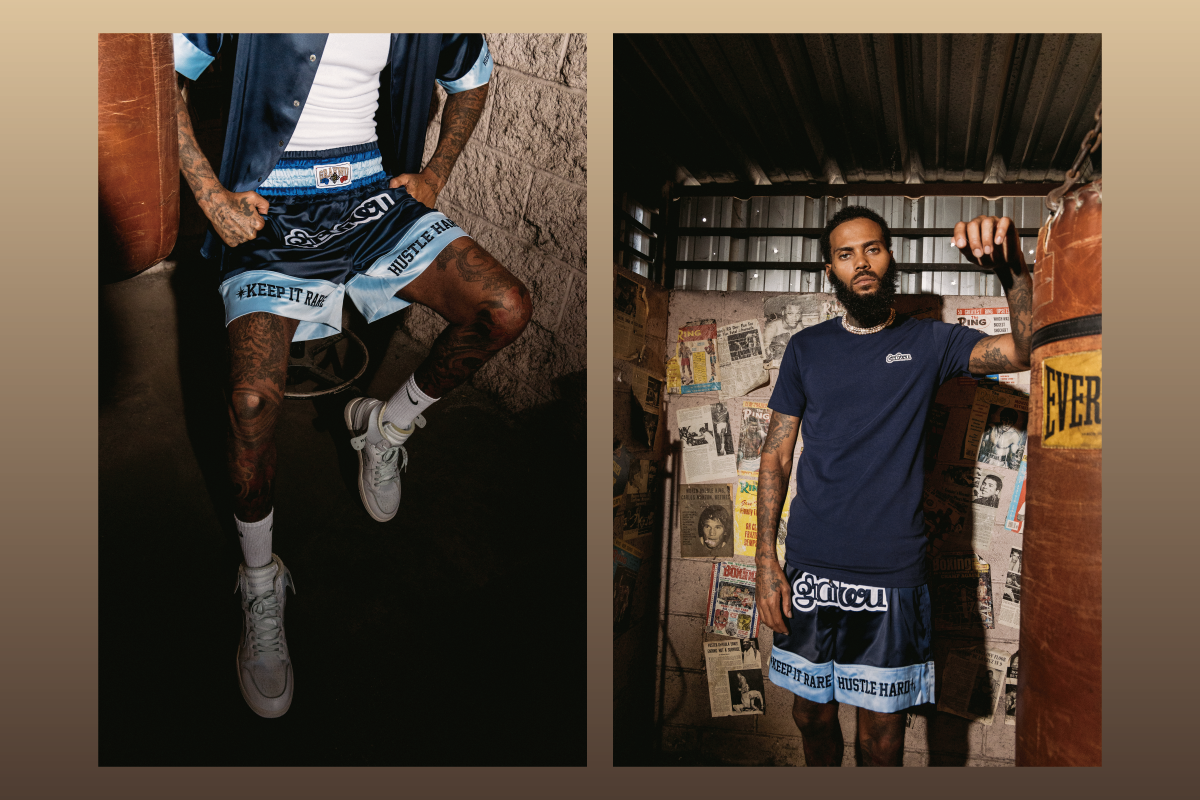 GRAF&WU T-Shirts【Left And Right Hook】Boxing Acetate Fabric Short Sleeved Street Punk T-Shirt Comfortable Summer Short Sleeve
