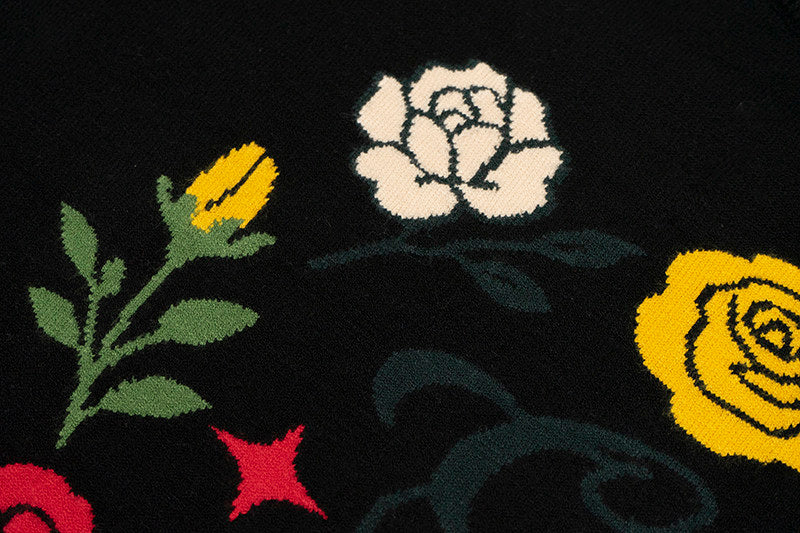 GRAF&WU Floral Wreath Art Pattern Luxury Knit Streetwear Tee