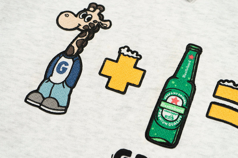 GRAF&WU Drunk Giraffe Funny Fleece Hoodie