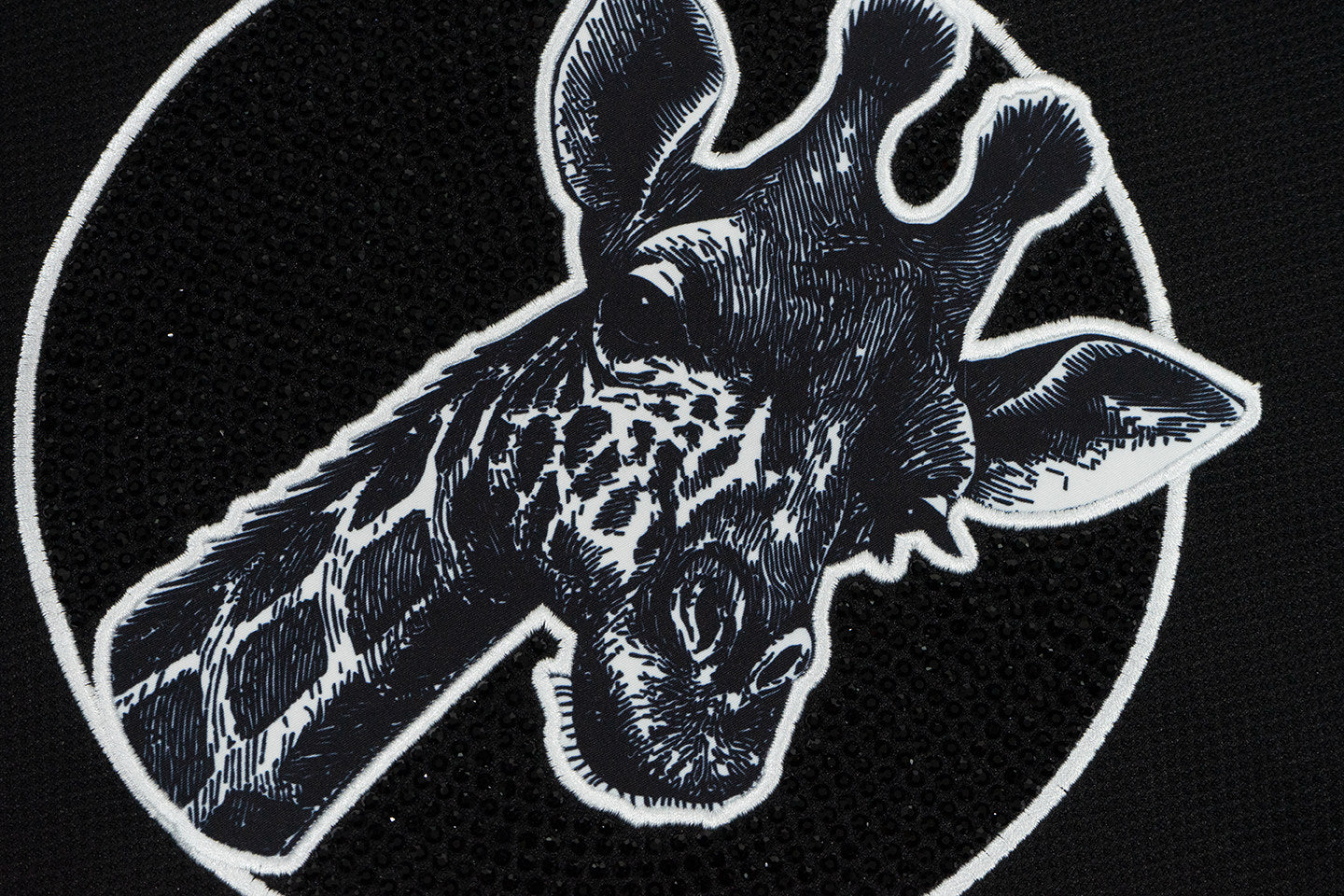 GRAF&WU Giraffe Angel Embroidered Rhinestone Thick Ice Hockey Jersey