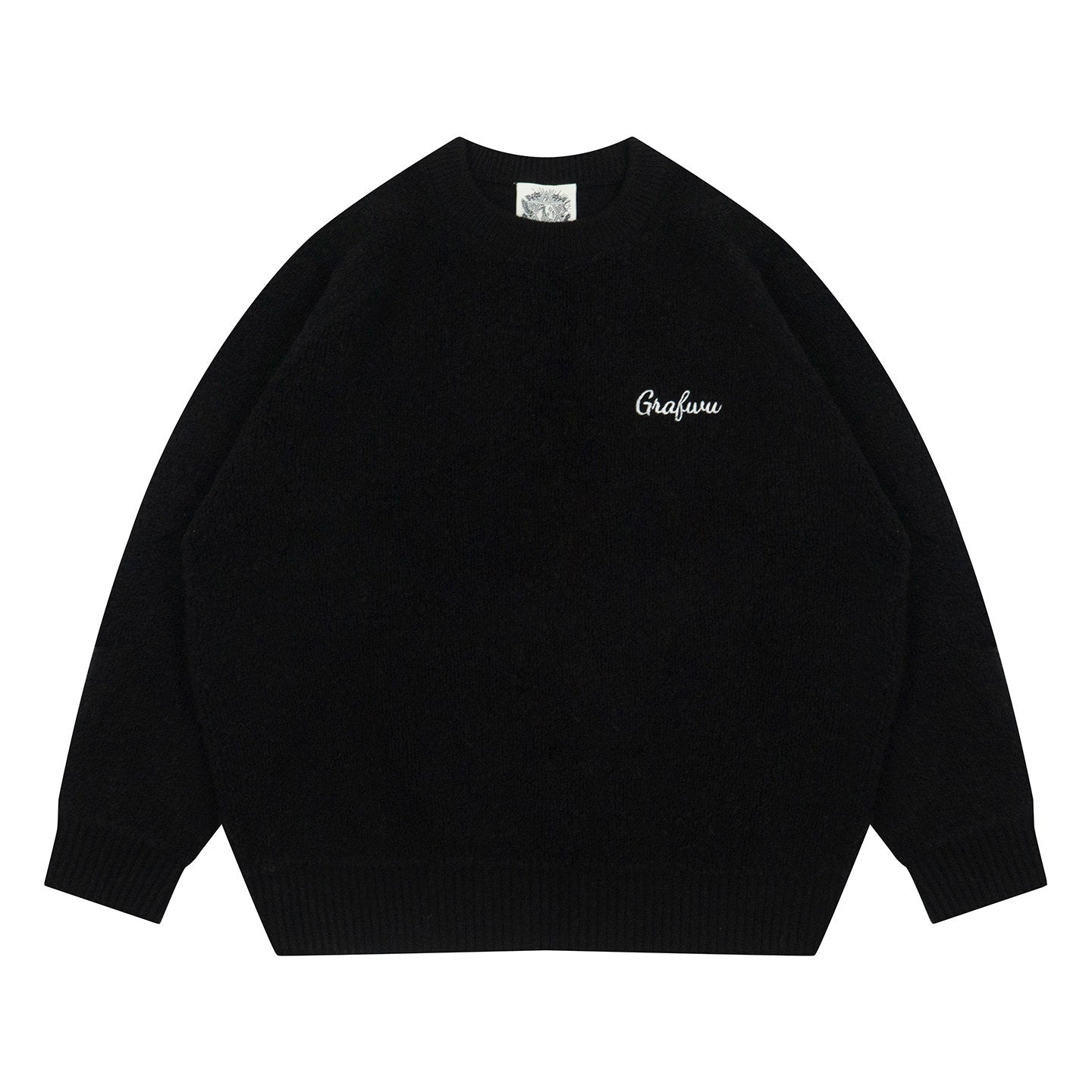 GRAF&WU Cashmere Knitted Soft Crew Neck Thick Sweater