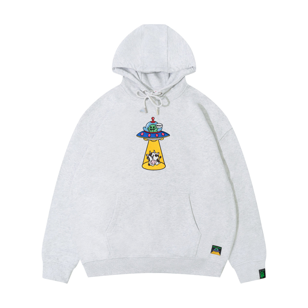 GRAF&WU Alien Ghost UFO Cow Graphic Hoodie