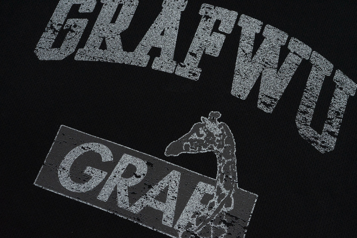 GRAF&WU Brand Fashion Studded Design Vintage Fleece Hoodie