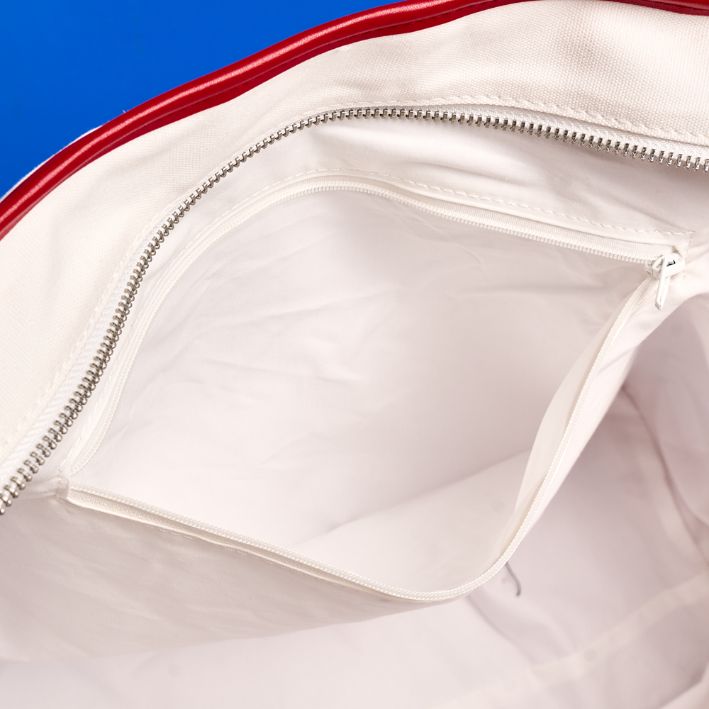 GRAF&WU University Themed Badge Oversized Canvas Tote Bag | College Aesthetic Tote