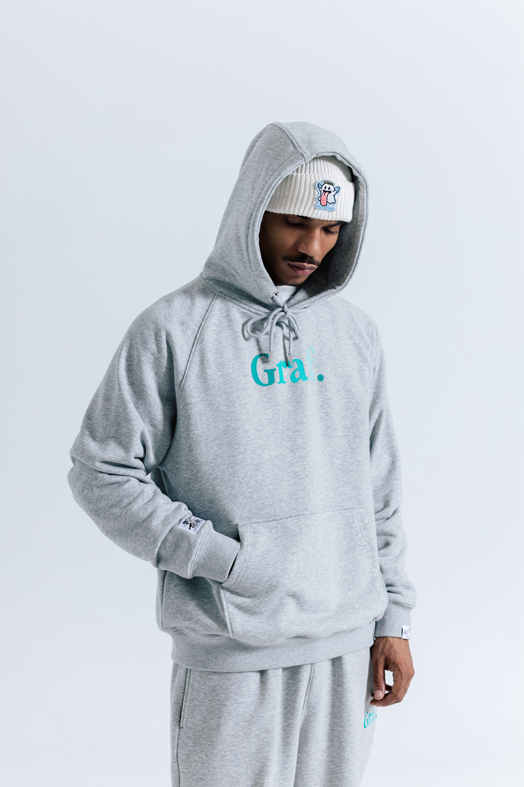 GRAF&WU Gradient Graf Fleece Oversized Streetwear Hoodie