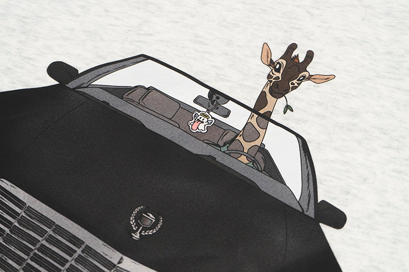 GRAF&WU Giraffe Classic Convertible Fleece Crew Neck Sweatshirt