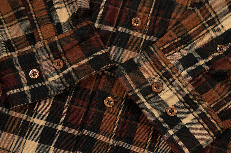 GRAF&WU Duck Hunting Mini Embroidered Plaid Loose Shirts