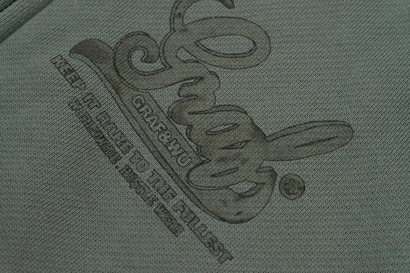 GRAF&WU Vintage Doberman Print Fleece Zip-Up Hoodie