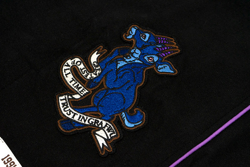 GRAFWU Devil Black Cat Two-Headed Sheep Embroidery Basketball Vest