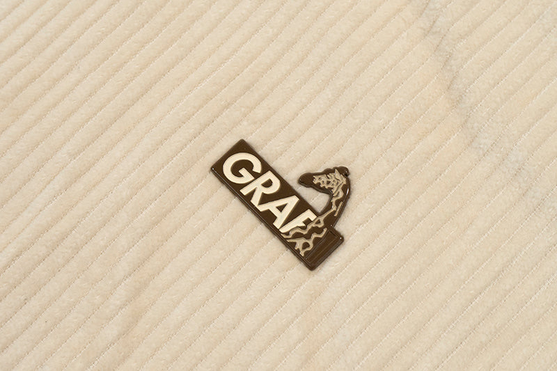 GRAF&WU Corduroy Letter embroidery Polo Shirt