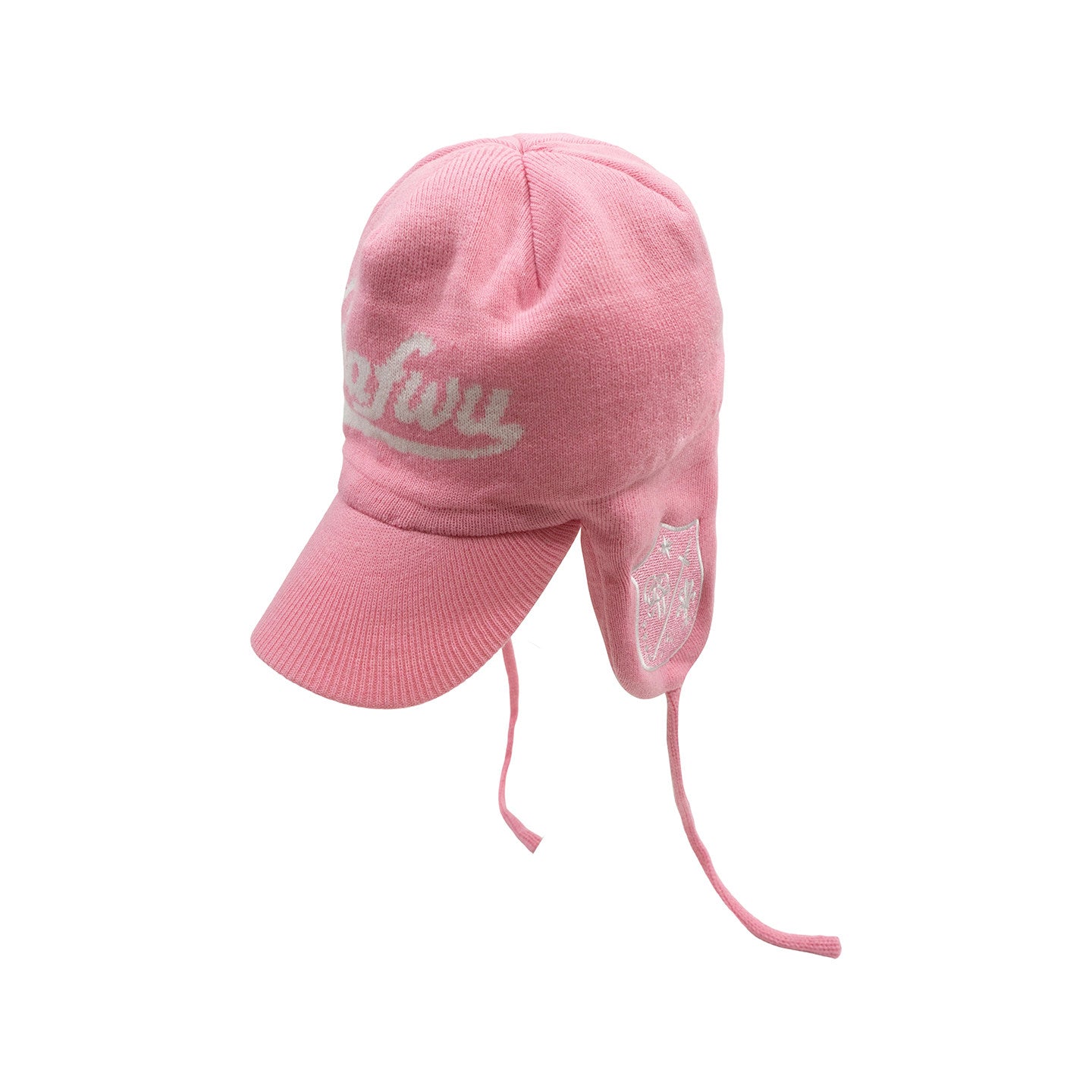 GRAF&WU Badge Embroidered Cycling Earflap Knitted Wool Hat | Winter Trapper Hat