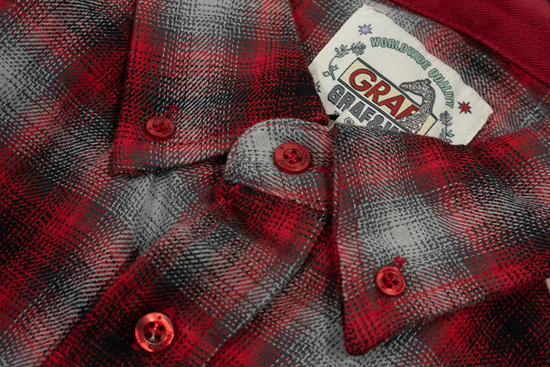 GRAF&WU Racing-themed Embroidered Streetwear Loose Brushed Shirt