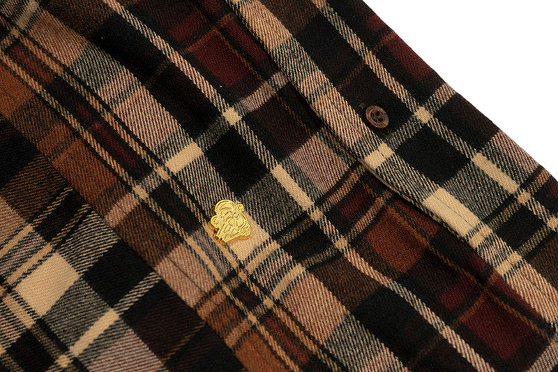 GRAF&WU Duck Hunting Mini Embroidered Plaid Loose Shirts