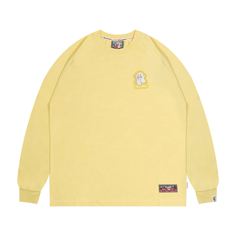 GRAF&WU Five Elements Cute Ghost Embroidery Long-sleeved Shirt