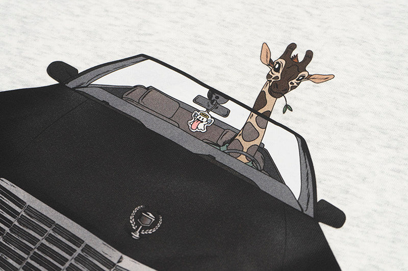 GRAF&WU Vintage Car Graphic Crewneck Sweatshirt | Unisex Oversized