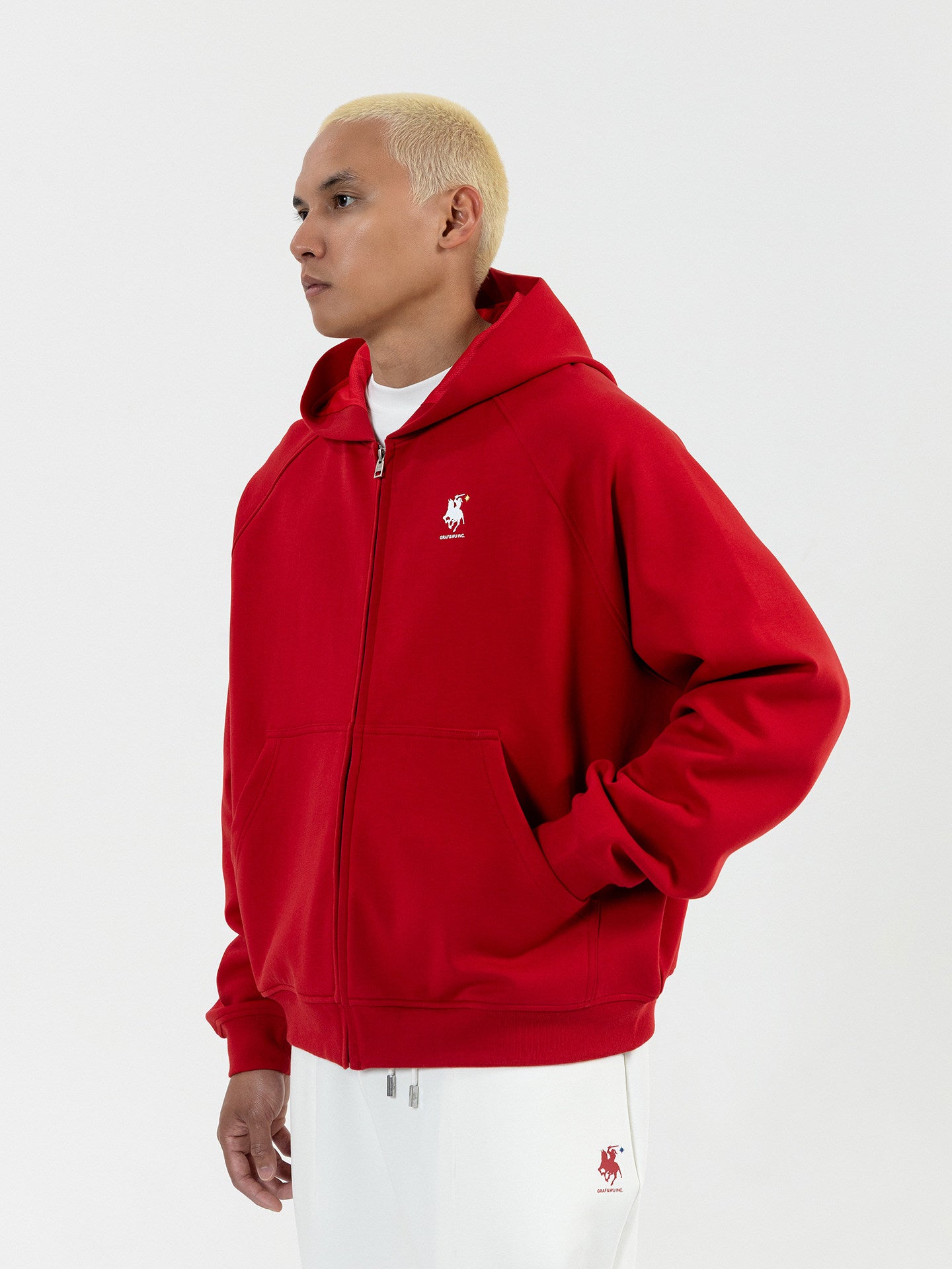 GRAF&WU Knight War Horse Star Long-sleeved Air Layer Cotton Hoodie