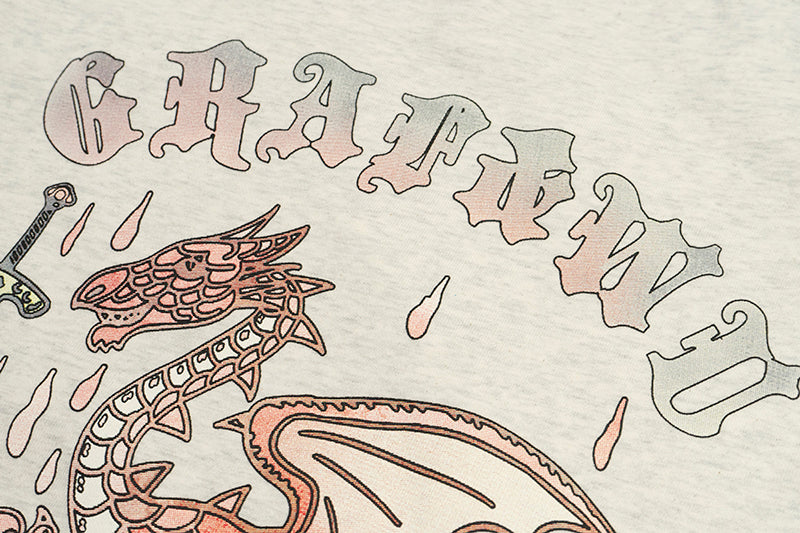 GRAF&WU Knight Slays Dragon Printed Street Hoodie