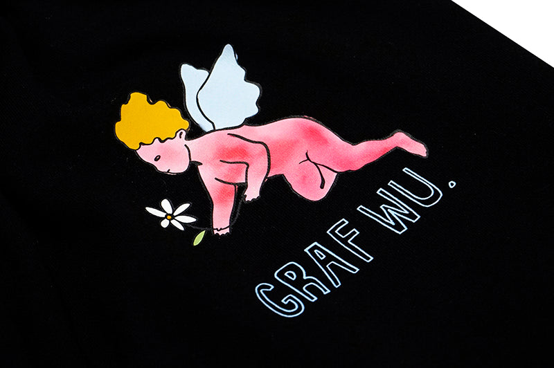 GRAF&WU Angel Goddess Ice Cream Vintage Women Casual Trousers