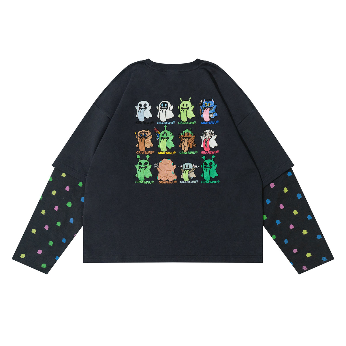 GRAF&WU 12 Alien Booghost Embroidered Long Sleeve