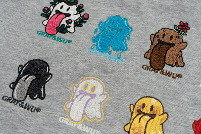 GRAF&WU Five Elements Origin 12 Elements Cute Ghosts Wool Hoodie