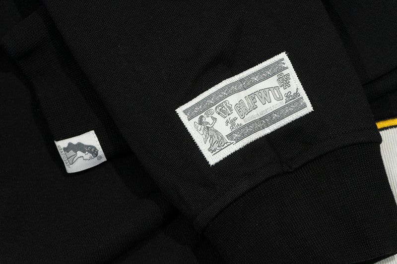 GRAF&WU Racing Gas Car Series Retro Multi-Logo Flame Design Hoodie