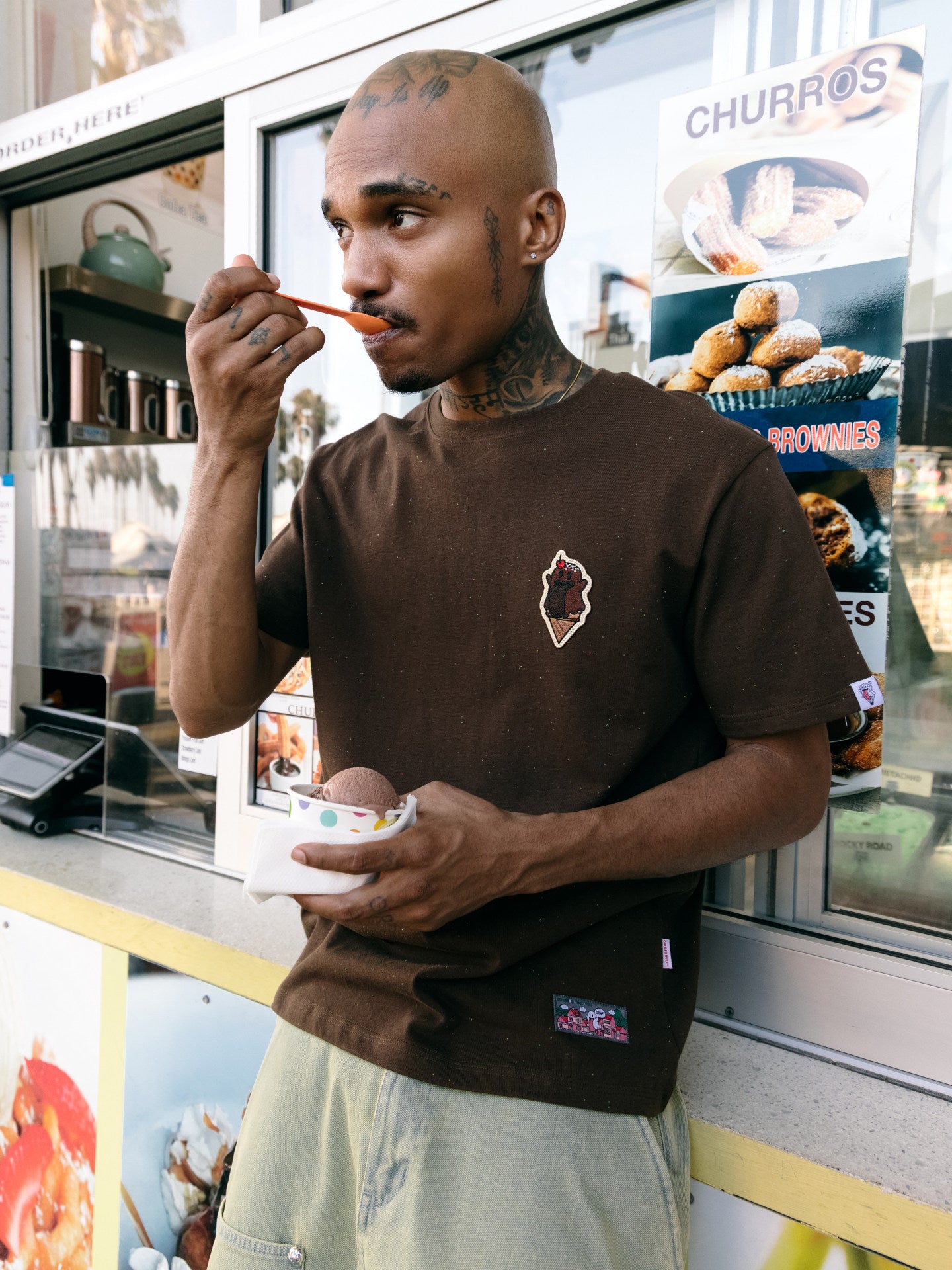 GRAFWU Ice Cream Cute Ghost T-Shirts