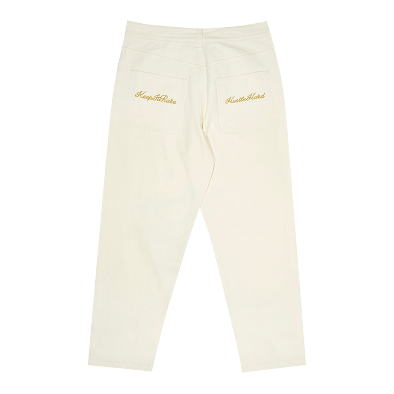 GRAF&WU Brand Letter Logo Embroidered Casual Pants