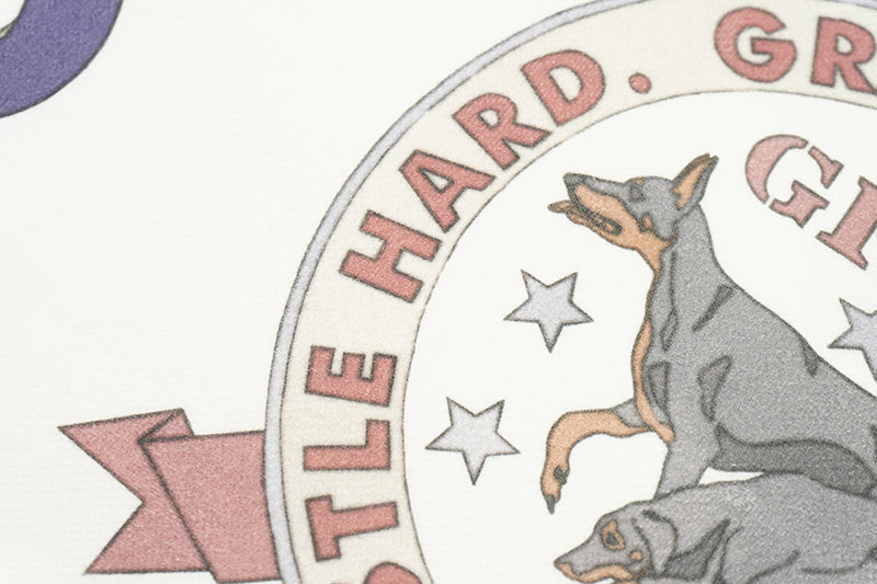 GRAF&WU Fallen Leaves Floral Letter Brass Button Fleece Hoodie