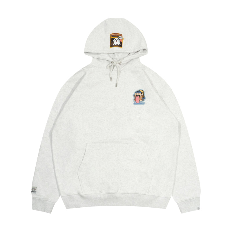 GRAF&WU World Famous Paintings Mona Lisa Cute Ghost Character Hoodie