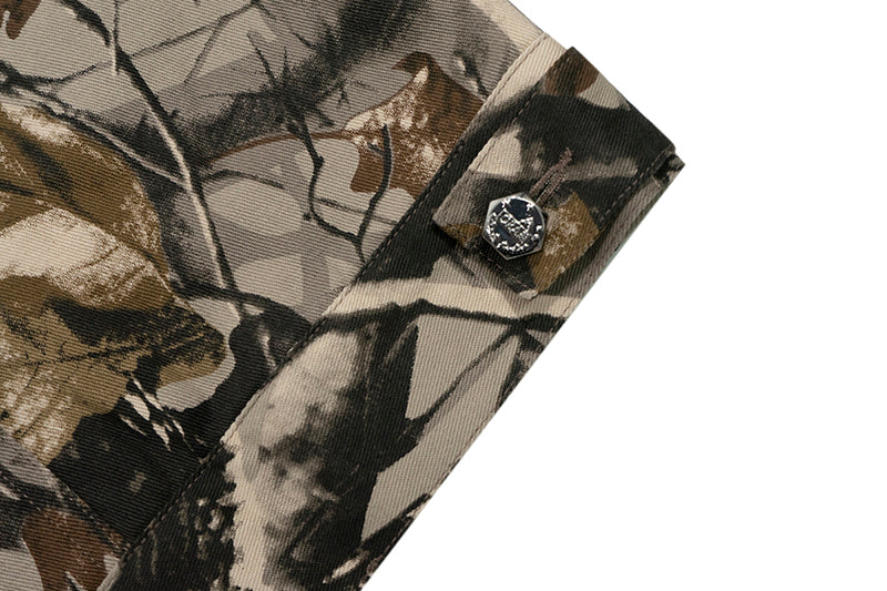 GRAF&WU Leaf Branch Camo Fleece Work Jacket - Outdoor Tactical Jacket