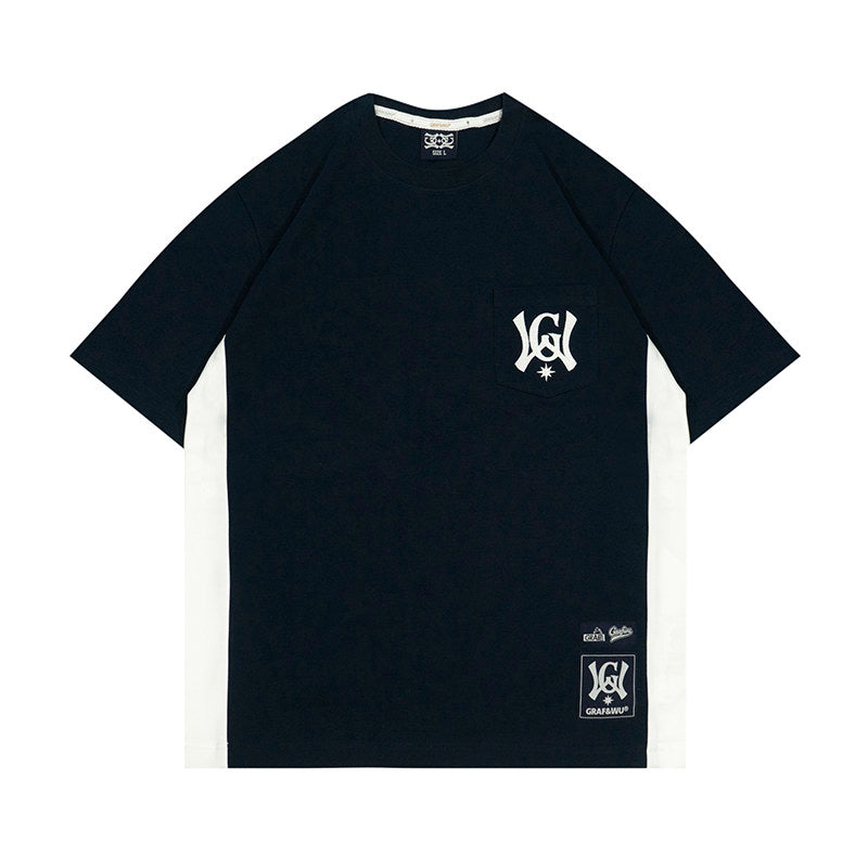 GRAF&WU Baseball League Style Sports Patchwork Design T-shirts