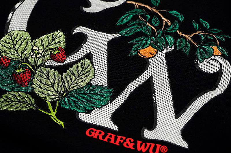 GRAF&WU Embroidered Hoodie - Fleece Pullover Sweatshirt Unisex Streetwear