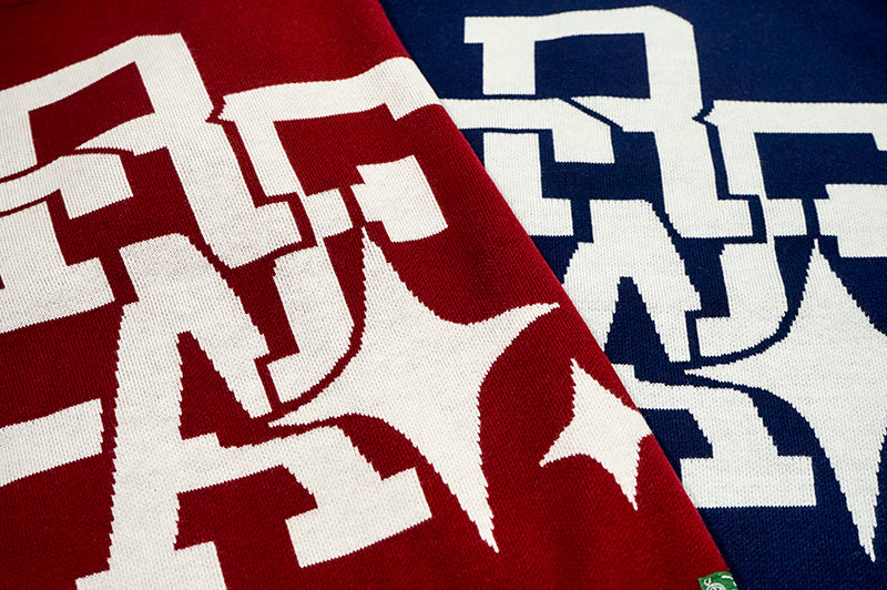 GRAF&WU Preppy Style Latter Crew Neck Knit Sweater