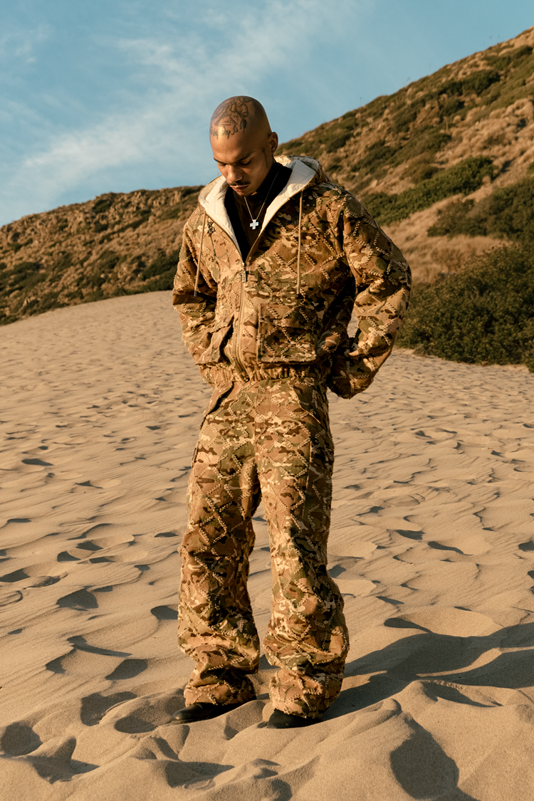 GRAF&WU Vintage Camouflage Leopard Pattern Thick Jacket