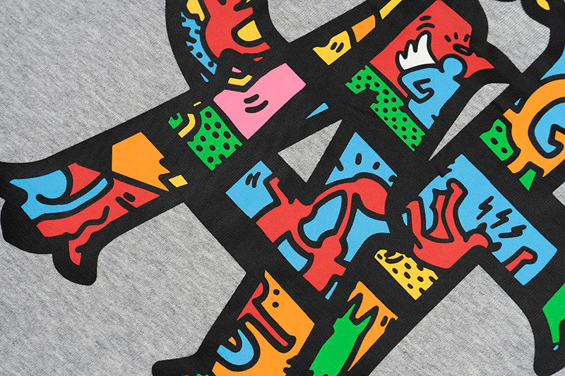 GRAF&WU Tribute Keith Haring Pop Art Cartoon Long-sleeved Shirt