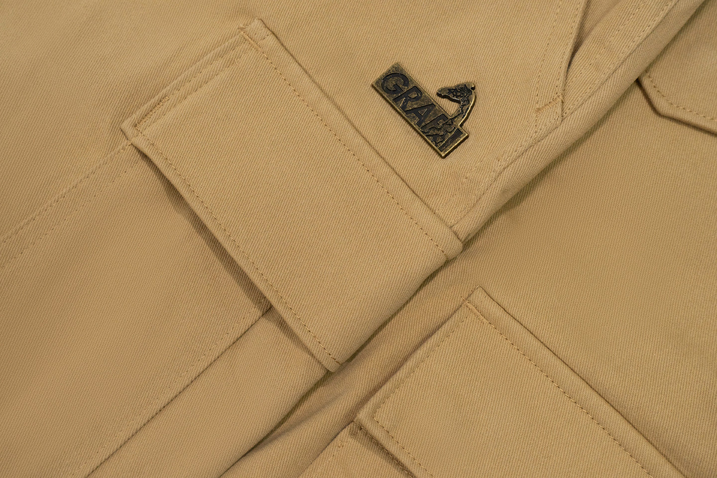 GRAF&WU Retro Metal Giraffe Oversize 100% Cotoon Cargo Pants