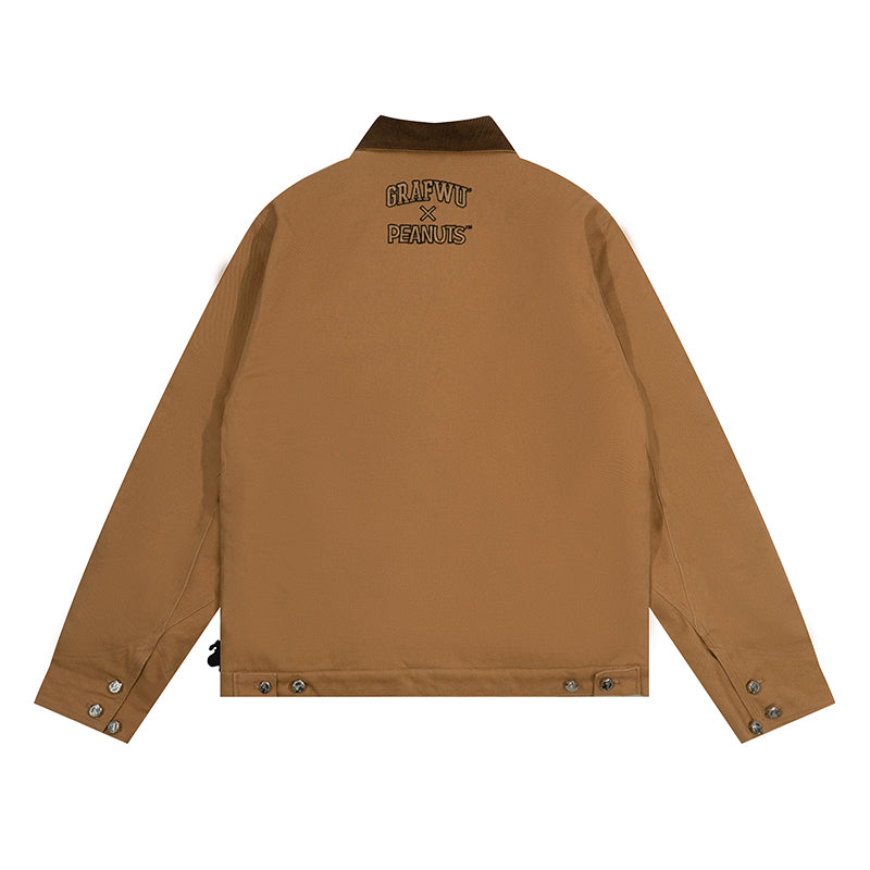 GRAF X PEANUTS Paper Bag Over Head Social Anxiety Barn Jacket