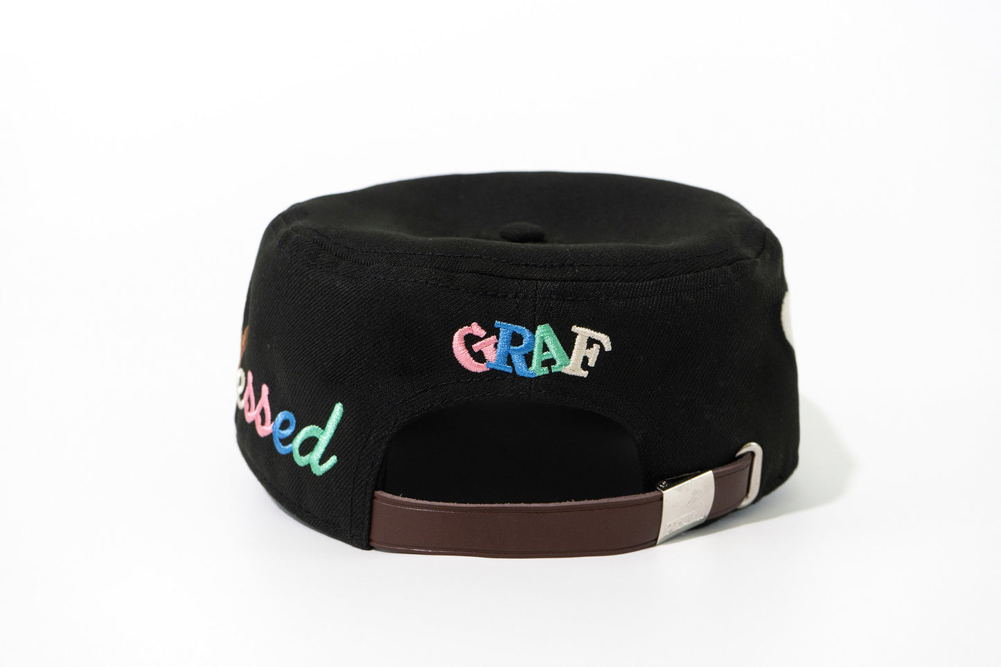 GRAF&WU Cat Goddess Stay Blessed Banknote Embroidered Flat-Top  Cap