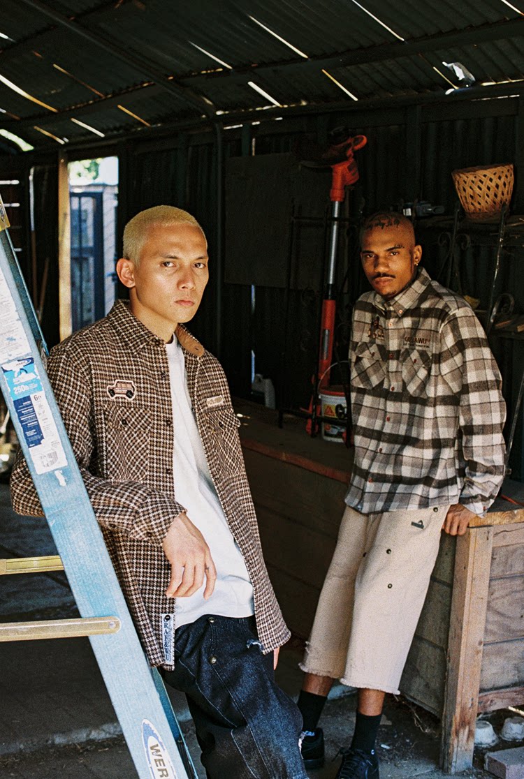 GRAF&WU Embroidered Off-road Vehicle Houndstooth Wool Shirt Coat